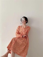 【现货】2022早春新款文襟碎花连衣裙，女装连衣裙，FMV(1F)