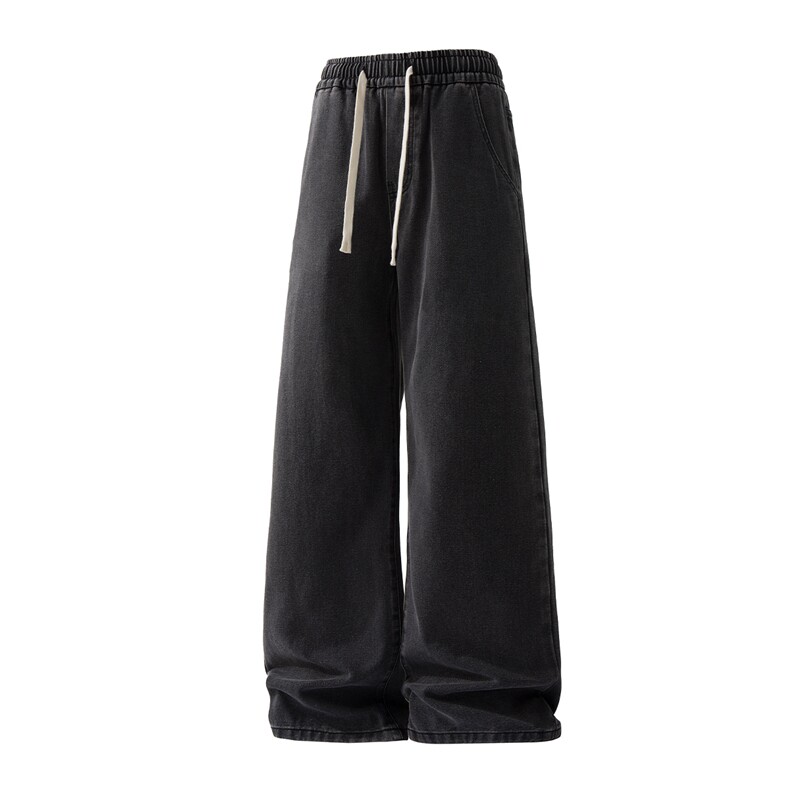 【现货库存】复古牛仔裤男宽松直筒长裤子A080-8299-P45控68图片
