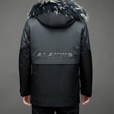 MJ-21016冬季男士派克服可脱卸加绒内胆连帽中长款风衣P450，男装风衣，电商B360