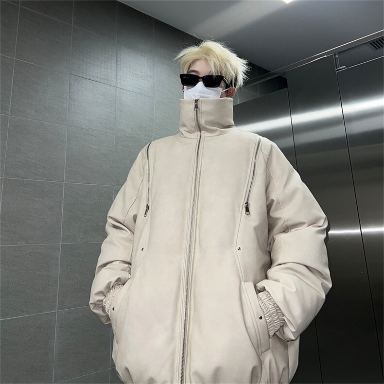 皮棉服冬季宽松港风棉衣立领冬装棉袄外套男MY2413-特100控168,男装棉衣,电商B370