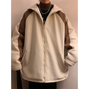 撞色棉衣毛呢外套加厚夹克棉袄港风棉服日系1016-1W88P128K158,金香槟色连衣裙搭配图片