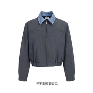 A911-P87 韩系高级感小香风外套男女高街潮牌ins痞帅休闲复古图片