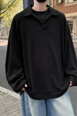 WY5066/P45春装新款假两件卫衣男长袖宽松大码百搭潮流外套上衣，女装短外套，电商A141