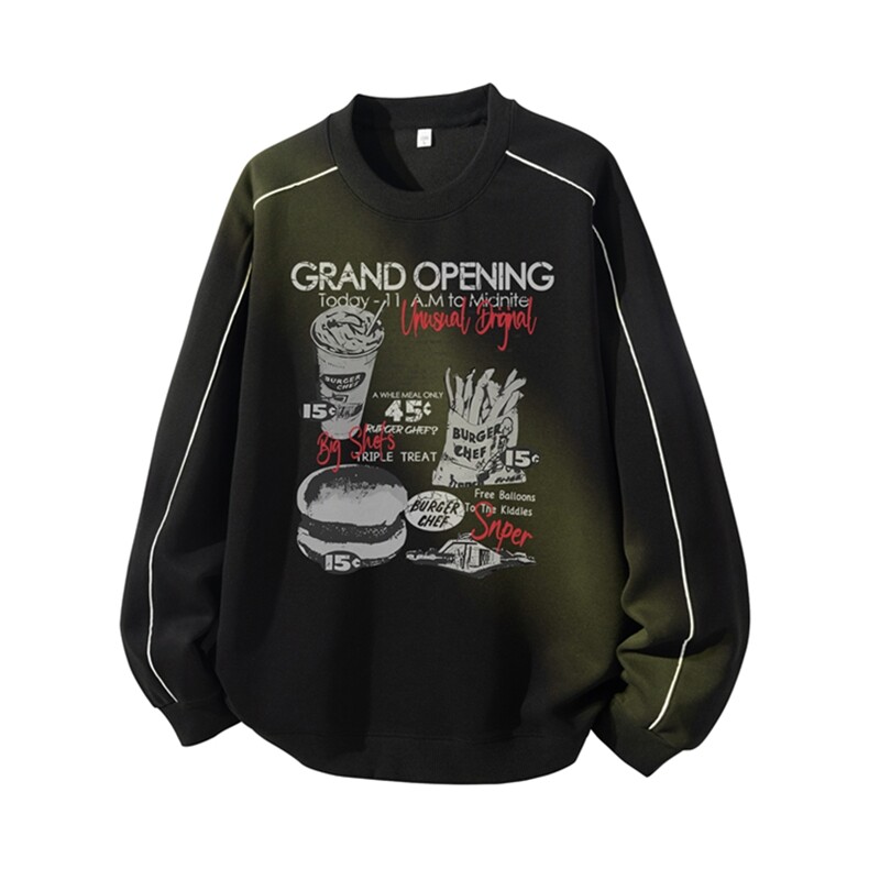 得物供货、复合重磅420克现货圆领卫衣宽松HD019-1-YLT25211-P35,男装卫衣,电商019-1