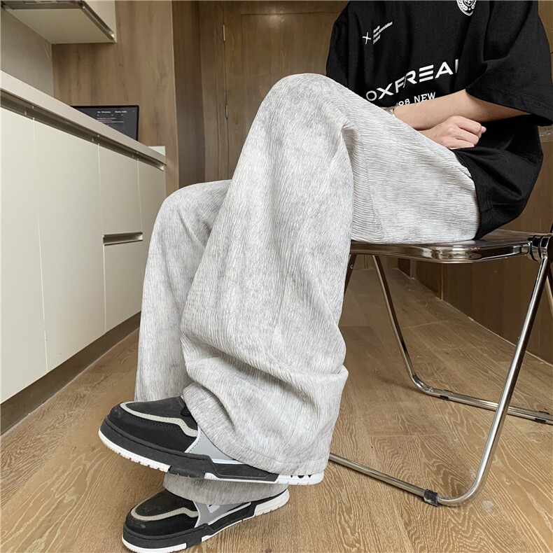 现货!扎染树皮纹宽松休闲裤抖音得物可送样A061-AX01038-特批35,男装休闲裤,电商A061