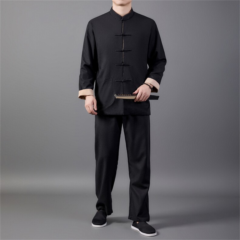 2026新款风唐装两面穿长袖男中老年中式汉服夹克HL23915-P115,男装夹克,星座1105-3