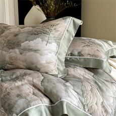 新款天丝数码印花宽边款也许系列四件套，床品套件，一起卖家纺