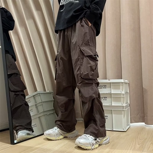 工装裤男韩版潮流多口袋痞子帅气2024秋夏季ins宽松长裤K4408-P36图片
