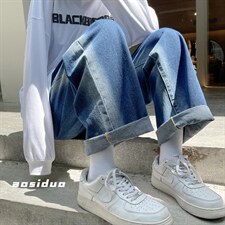 四季主推宽松阔腿拖地牛仔裤长裤B377-N672-P45-限58，男装牛仔裤，电商B377