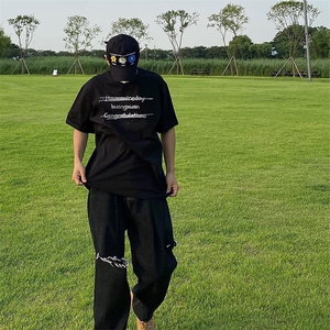 有货（版权注册）小众上衣男夏季ins纯棉t恤短袖 T1913特P23控39图片