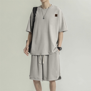 冰丝短袖男士夏季薄款速干潮牌运动套装篮球衣服TZ15-特批-68图片