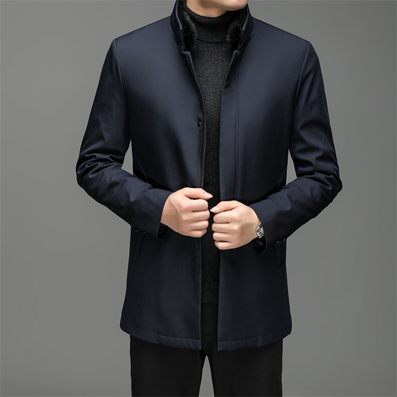 S72065冬季男士可脱卸内胆白鹅绒羽绒服保暖外套修身潮流风衣P310,男装风衣,电商B360