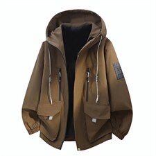 现货春季新款潮牌连帽休闲工装多口袋外套A436-D209夹克-P65，男装夹克，电商A436