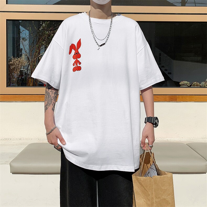 T01-P26夏季纯棉兔子印花短袖,男装T恤,星座1501-1