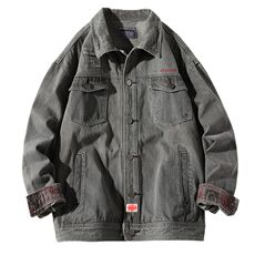 男士牛仔外套春秋季韩版潮流ins潮牌棒球服夹克DF64TP85，男装夹克，电商A102