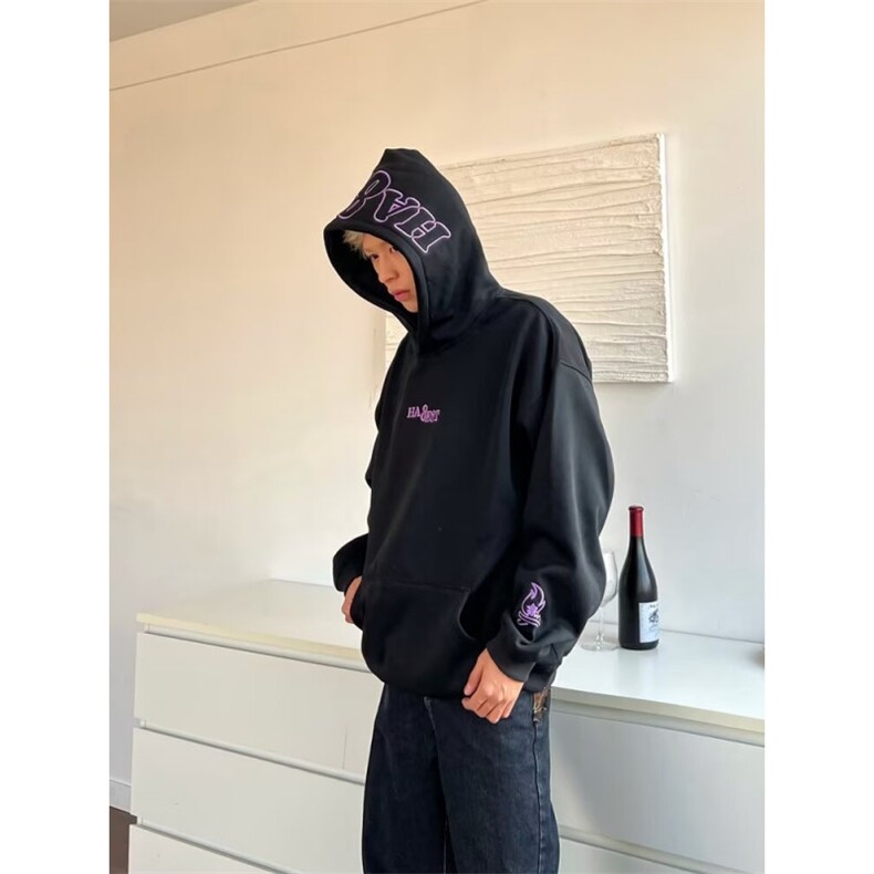 卫衣男士2025新款秋冬套头连帽上衣青少年加绒S522-P55,男装卫衣,星座1109-4
