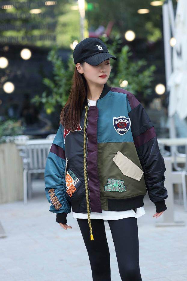 现货加撞色拼接外套，其它，维多利亚