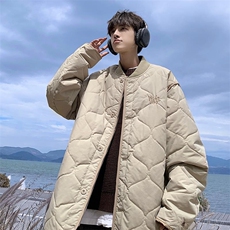 宽松重工刺绣棒球服男小众设计感棉服棉衣保暖外套M52-P145-控198，男装棉衣，电商A001