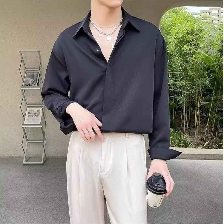 1506/QC080/P31秋季轻熟风简约男士百搭免烫内搭衬衣休闲打底衫,男装T恤,星座1506