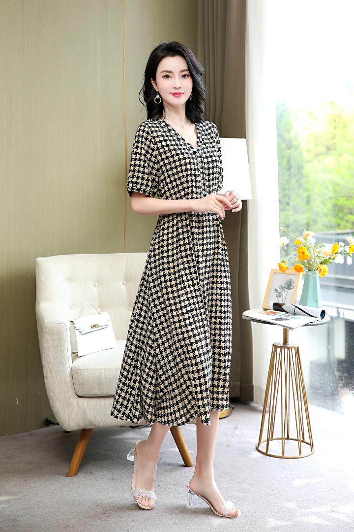 现货～新款连衣裙～气质款L到4XL，女装连衣裙，欧雅思丹尔