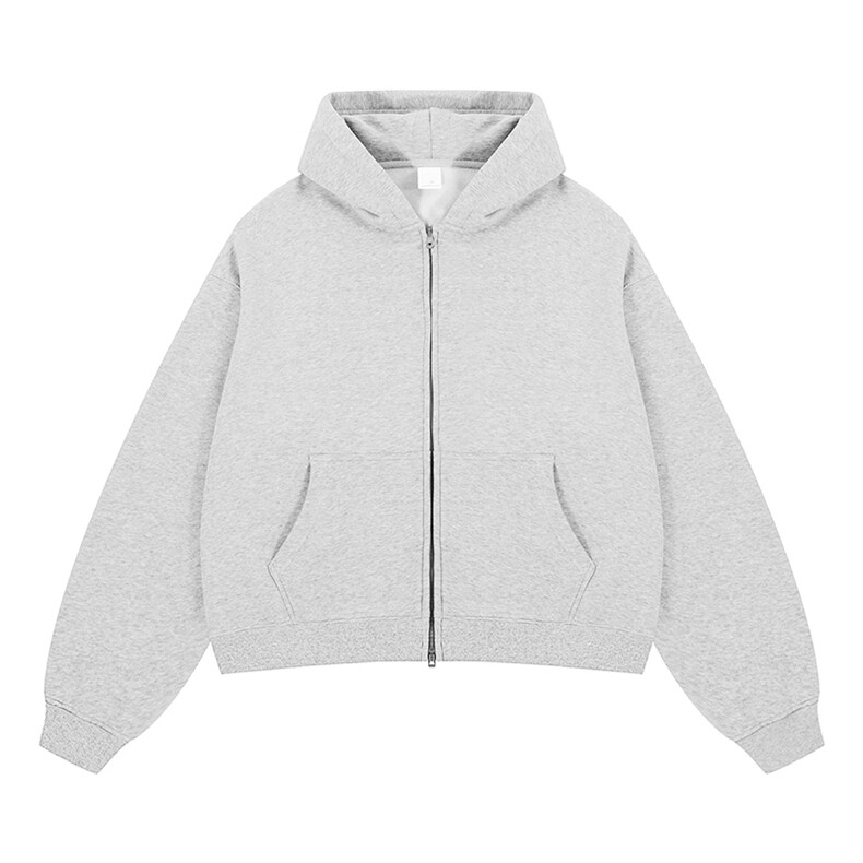 抖音得物高品质二开350克秋冬双头双拉链卫衣开衫外套W74,男装卫衣,电商A486-1