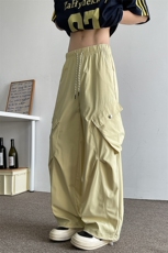 D206-18XL-M冰丝复古阔腿工装裤男宽松大口袋美式拖地裤男K9145，男装工装外套，电商D206-1