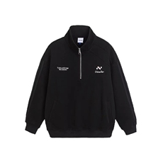 特P63-XX35-现货美式半拉链卫衣刺绣polo杉慵懒风情侣外套，女装短外套，星座618B-1