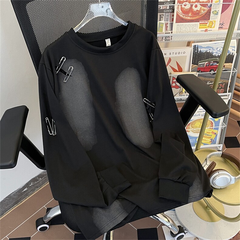 美式复古撞色破坏感卫衣男上衣情侣WY0103-P43,男装卫衣,星座308B-1