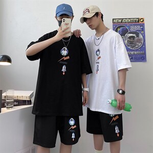 短袖t恤男2023新款潮牌夏季套装青少年衣服夏装A161-2-TZ03-P50图片