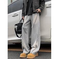 【002】休闲裤男宽松垂感直筒运动卫裤渐变裤A079-KM36-P46，男装休闲裤，电商A079