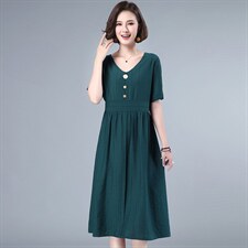 显瘦收腰潮流连衣裙2021年夏季减龄连衣裙短袖韩版,女装连衣裙,丽影随形