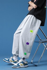 运动裤韩版春夏季篮球裤薄款卫裤潮流男休闲长裤A161-2-K688-P45图片