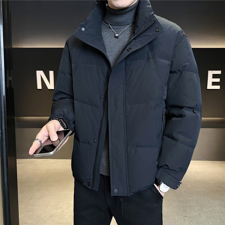 标50绒立领男士羽绒服冬季2025新款纯色外套A313-3305-P205,男装羽绒服,电商A313
