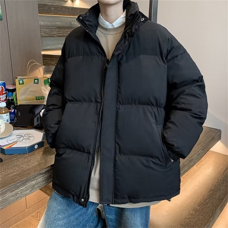 日系冬季立领棉衣男潮流宽松面包服外套ins加绒加厚棉服W5467-P65,男装棉衣,星座512-2