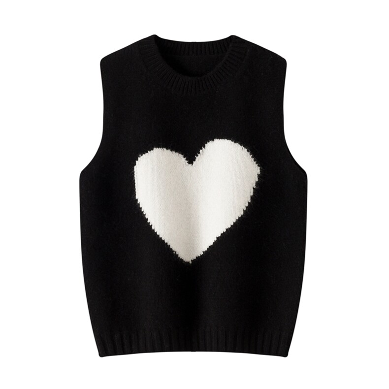 儿童羊毛马甲三股五针舒适不易变形简介爱心花纹，童装马夹/背心，牧戎奢羊绒