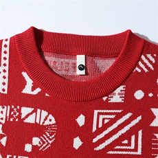 8878-P682025年秋冬季新款休闲毛衣男士时尚圆领长袖宽松针织衫，男装针织衫/毛衣，电商A113