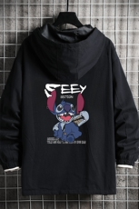 JK41038-P85纯棉连帽夹克男士大码工装夹克男外套男网格挂拍，男装夹克，电商A040A