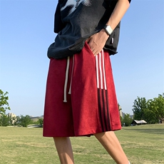 XZ514-2-1521-P43夏季篮球跑步运动裤男麂皮绒学生杠条休闲五分裤，男装休闲裤，星座514-2(原B239)