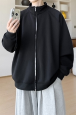 内景秋冬立领拉链开衫卫衣男潮流宽松运动外套WY00742/P45加绒P50，女装短外套，电商B316