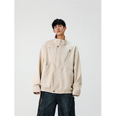 自拍图:2025秋款美式复古麂皮绒夹克外套男潮牌上衣JK8087-P85，男装夹克，星座1209-2