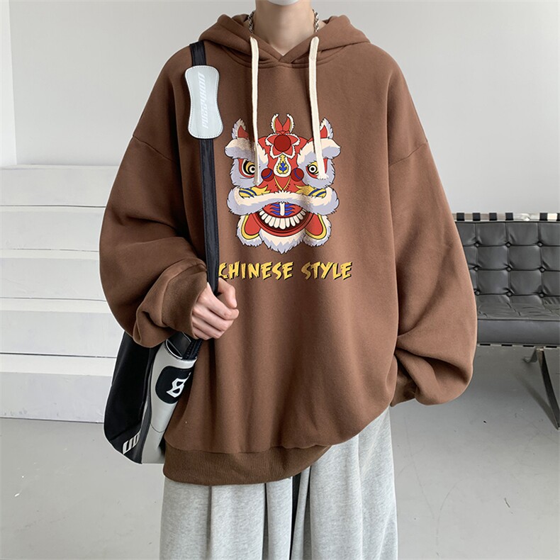 连帽卫衣男大码运动服帽衫外套WY2185-P35加绒款-P40,男装卫衣,电商A040
