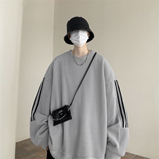 现货DSA059-WY7887-特P35秋冬保暖双面绒重磅圆领百搭大码卫衣，男装棉衣，电商A059