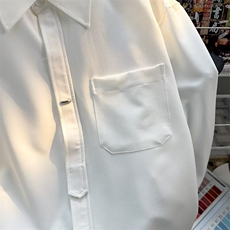 高品质夏款男长袖衬衫内扣金属装饰宽松长袖衬衣CS168P40，男装衬衫，星座1013-1