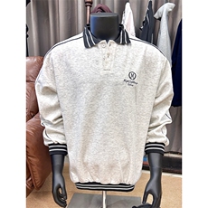 美式复古翻领卫衣新款宽松长袖POLO衫潮513WY3464P45，男装Polo衫，星座513