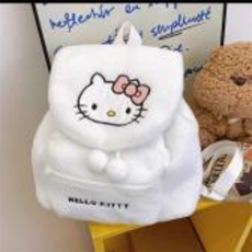 带蝴蝶结的小猫翻盖双肩包