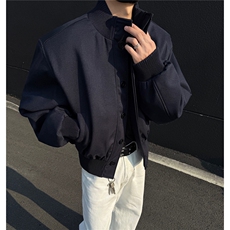 主推美式高街立领棒球服飞行垫肩夹克短款外套男D401特P75，男装夹克，电商A335-1（原A458）