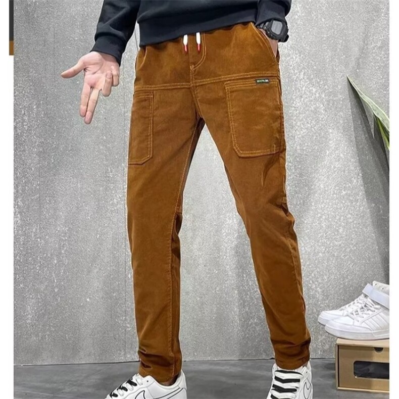 218-1-P42-DX215新款时尚潮男百搭灯芯绒休闲裤,男装休闲裤,四季星座218-1