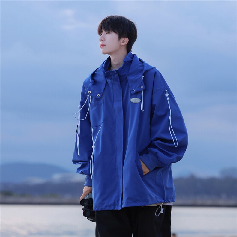 1港风冲锋衣男休闲工装夹克男成分：聚酯纤维JK7569P75控99，男装夹克，星座226-2