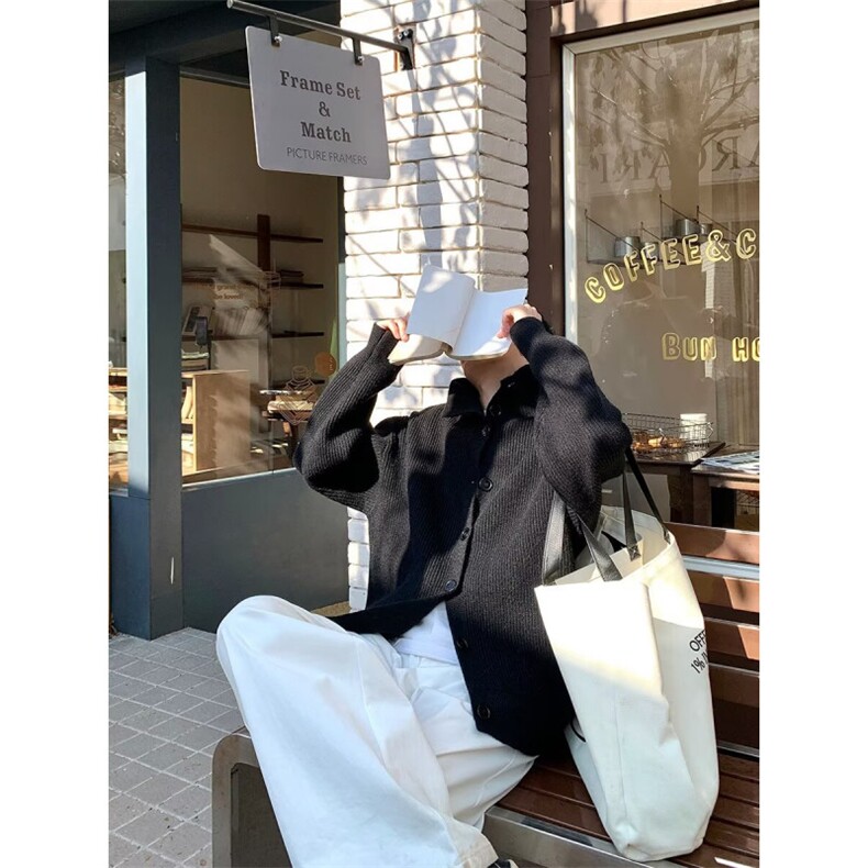 复古立领休闲宽松加厚翻领针织衫毛衣秋冬季M42-P45,男装针织衫/毛衣,星座1109-4