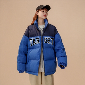 中性22冬季新品字母印花拼色立领棉服TPMY255P85控138特批无差价图片
